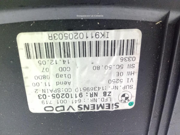 911020503 CUADRO INSTRUMENTOS BMW 3 (E90) |Desguaces La Cabaña