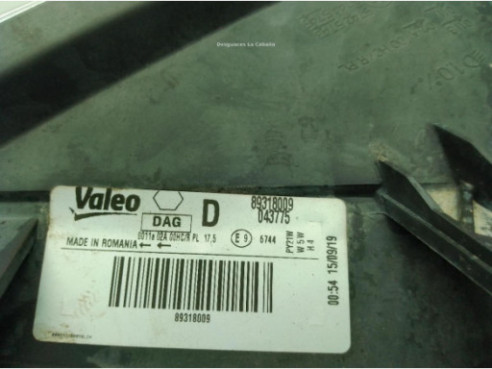 89318009 FARO DERECHO PEUGEOT PARTNER Tepee|Desguaces La Cabaña