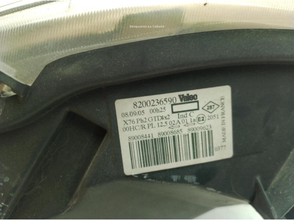 260602103R FARO IZQUIERDO RENAULT KANGOO (KC0/1_)|Desguaces La Cabaña
