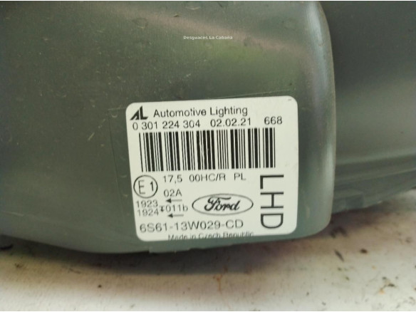 6S6113W029CD FARO DERECHO FORD FIESTA V (JH_, JD_)|Desguaces La Cabaña