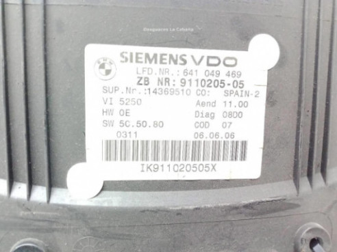 911020505, CUADRO INSTRUMENTOS BMW 3 (E90)|Desguaces La Cabaña