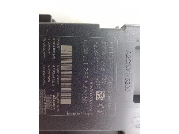 285906535R LECTOR LLAVE RENAULT CAPTUR (J5_, H5_)|Desguaces La Cabaña