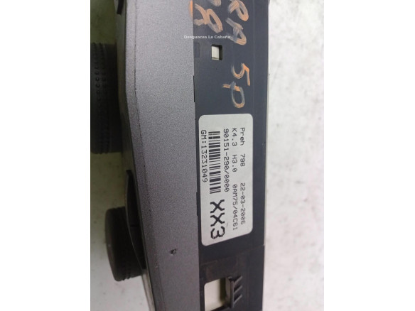 13231049XX3, MANDO CLIMA OPEL ZAFIRA B (A05)|Desguaces La Cabaña