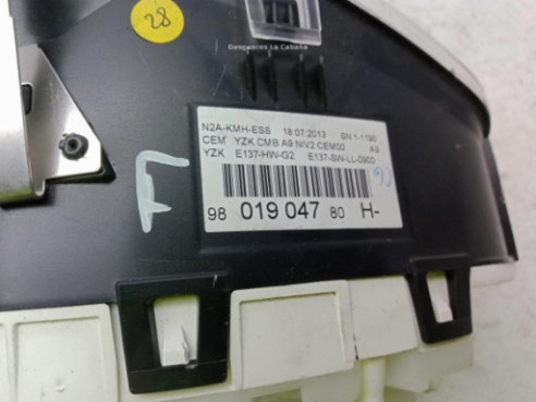 9801904780H CUADRO INSTRUMENTOS PEUGEOT 208|Desguaces La Cabaña