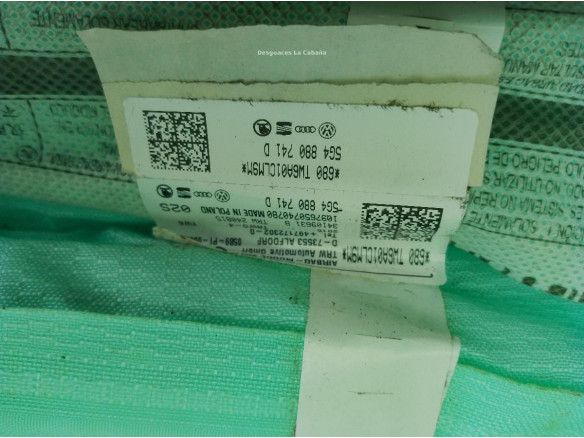 5G4880741D AIRBAG CORTINA IZQ VW GOLF VII (5G1, BQ1, BE1, BE2)|Desguaces La Cabaña