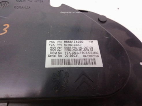 9666174980 CUADRO INSTRUMENTOS PEUGEOT 5008|Desguaces La Cabaña