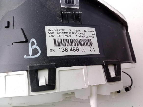 9813848980, CUADRO INSTRUMENTOS PEUGEOT 208|Desguaces La Cabaña