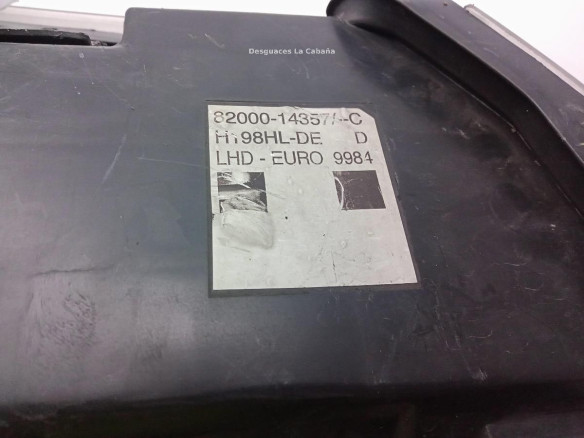 8200014357 FARO IZQUIERDO RENAULT VEL SATIS (BJ0_)|Desguaces La Cabaña