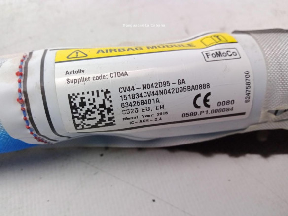 CV44N042D95BA AIRBAG CORTINA IZQ FORD KUGA II (DM2)|Desguaces La Cabaña