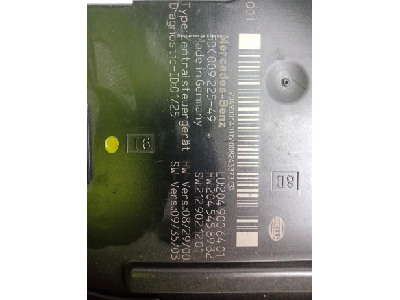 5DK00922549,2045458932 CENTRALITA MOTOR MERCEDES BENZ CLASE C (W204)|Desguaces La Cabaña