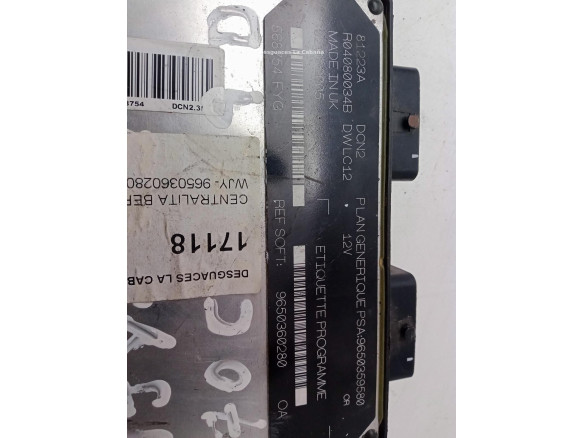 9650360280 CENTRALITA MOTOR CITROEN BERLINGO / BERLINGO FIRST Furgón (M_)|Desguaces La Cabaña