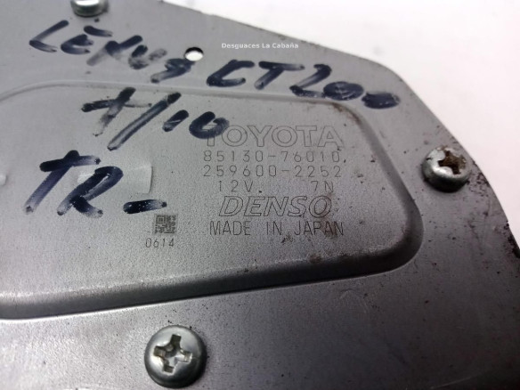 MOTOR LIMPIAPARABRISAS TRA LEXUS CT (ZWA10_)|Desguaces La Cabaña
