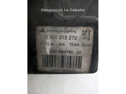 9641944180 FARO DERECHO PEUGEOT 407 SW (6E_)|Desguaces La Cabaña