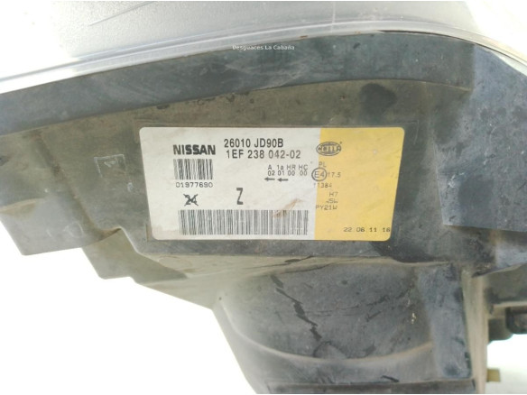 26010JD90B FARO DERECHO NISSAN QASHQAI / QASHQAI +2 I (J10, JJ10)|Desguaces La Cabaña