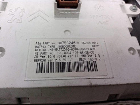 9665962480, CUADRO INSTRUMENTOS PEUGEOT 508|Desguaces La Cabaña