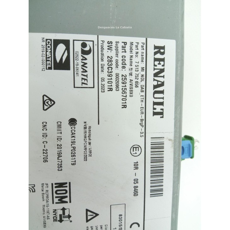 259156701R MODULO RENAULT MEGANE IV (B9A/M_) |Desguaces La Cabaña