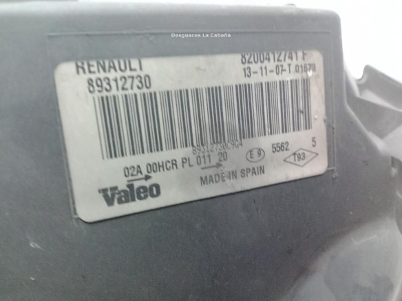260603054R FARO IZQUIERDO RENAULT MEGANE II (BM0/1_, CM0/1_)|Desguaces La Cabaña