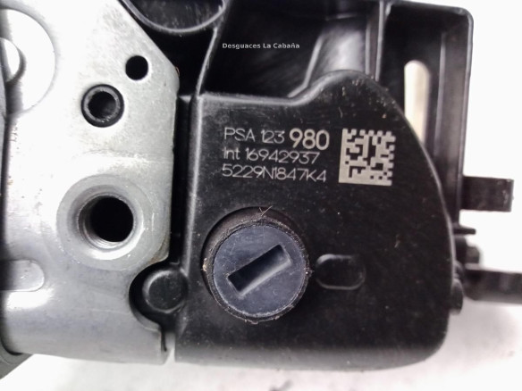 9812398080 CERRADURA PUERTA LAT DEL DER CITROEN C3 III (SX)|Desguaces La Cabaña