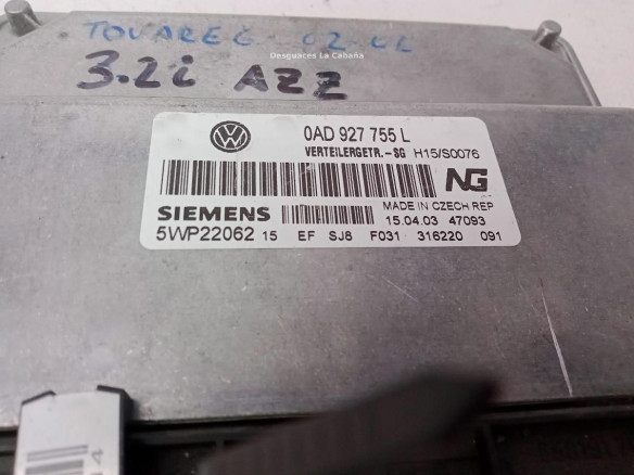 0AD927755L, CENTRALITA MOTOR VW TOUAREG (7LA, 7L6, 7L7)|Desguaces La Cabaña