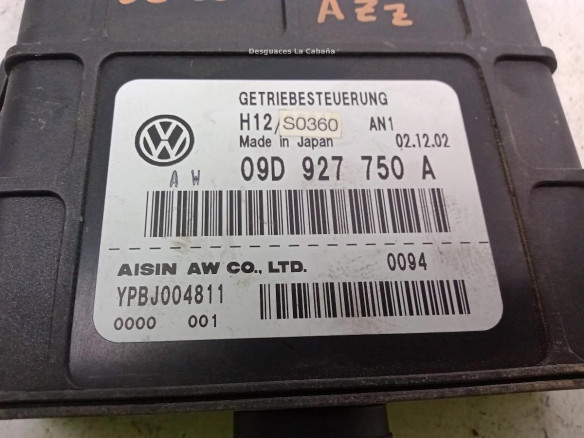 09D927750A CENTRALITA MOTOR VW TOUAREG (7LA, 7L6, 7L7)|Desguaces La Cabaña