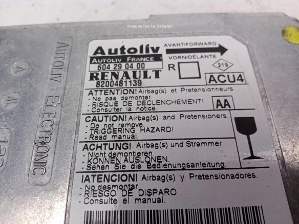 8200481139 CENTRALITA MOTOR RENAULT SCÉNIC II (JM0/1_)|Desguaces La Cabaña