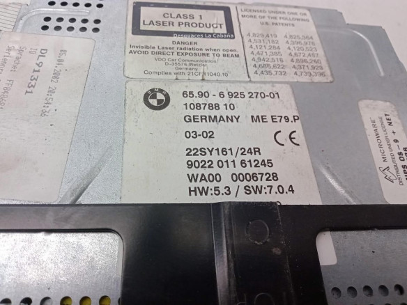 6590692527001 NAVEGADOR BMW 7 (E65, E66, E67)|Desguaces La Cabaña
