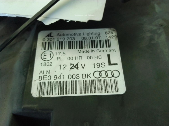 8E0941003BK FARO IZQUIERDO AUDI A4 (8EC, B7)|Desguaces La Cabaña
