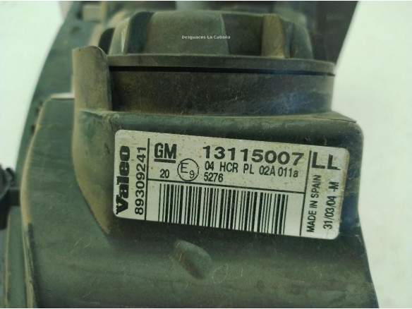 93173254 FARO DERECHO OPEL CORSA C (X01)|Desguaces La Cabaña