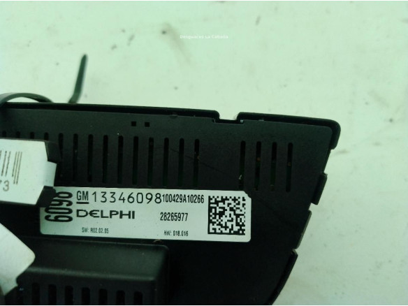 13346098 MANDO CLIMA OPEL MERIVA B Limusina (S10)|Desguaces La Cabaña