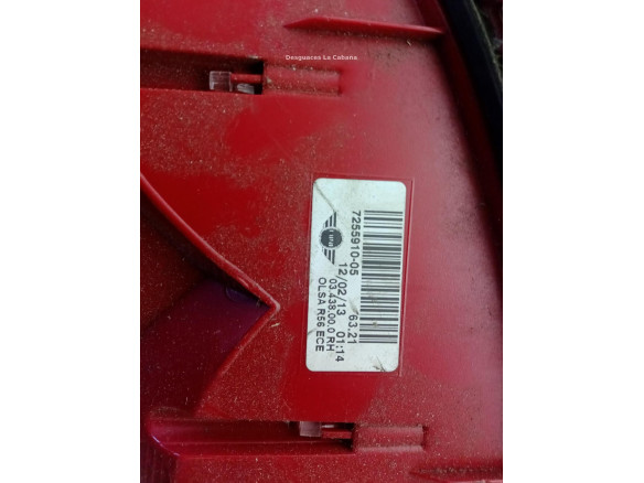 725591005 PILOTO TRA DER EXT MINI MINI (R56)|Desguaces La Cabaña