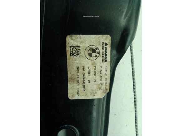 51337281881 ELEVALUNAS PUERTA LAT DEL IZQ BMW 1 (F20)|Desguaces La Cabaña