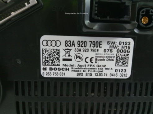 83A920790E CUADRO INSTRUMENTOS AUDI Q3 (F3B) |Desguaces La Cabaña
