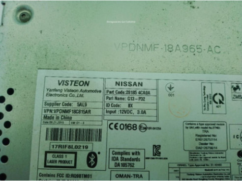 281854CA0A MODULO RADIO NISSAN QASHQAI II Todo terreno, cerrada (J11, J11_)|Desguaces La Cabaña