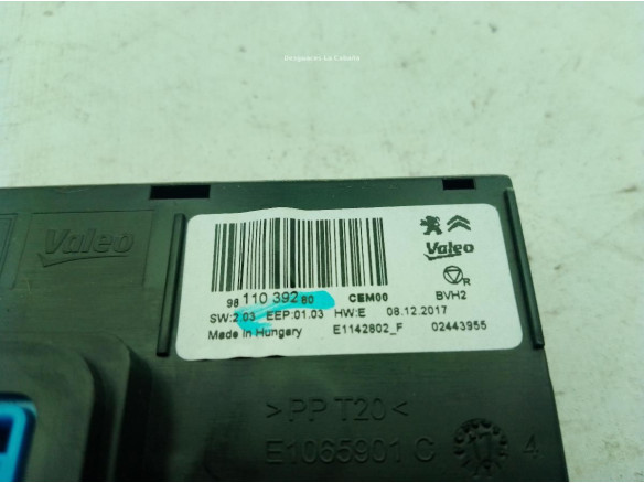 9811039280 MODULO ELECTRONICO PEUGEOT 3008 SUV (M_)|Desguaces La Cabaña
