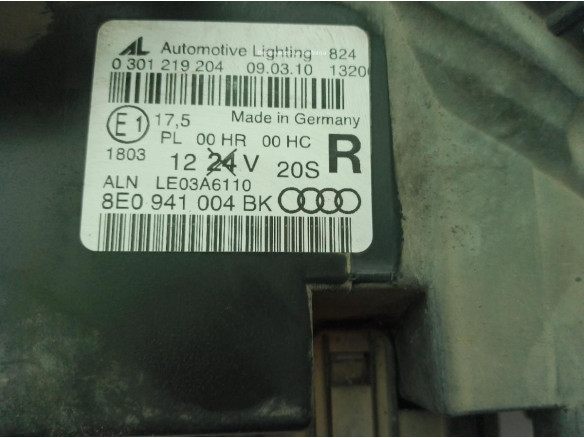 8E0941004BK FARO DERECHO AUDI A4 (8EC, B7)|Desguaces La Cabaña