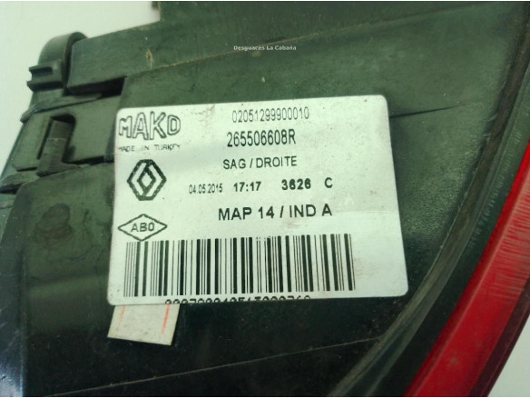 265506608R PILOTO TRA DER EXT RENAULT CLIO IV (BH_)|Desguaces La Cabaña
