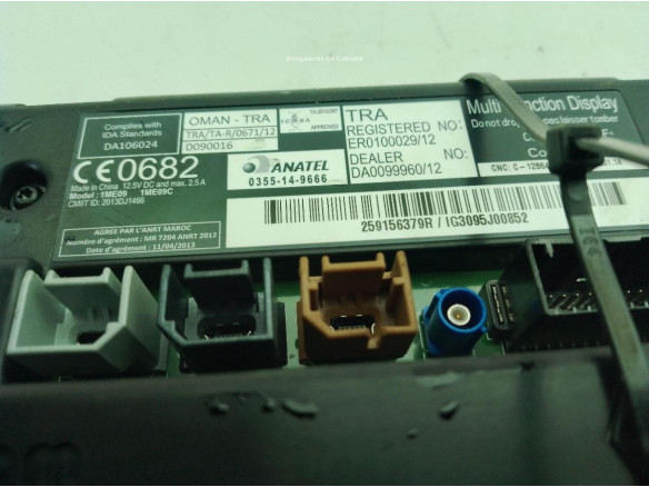 259156379R PANTALLA MULTIMEDIA RENAULT CLIO IV (BH_)|Desguaces La Cabaña