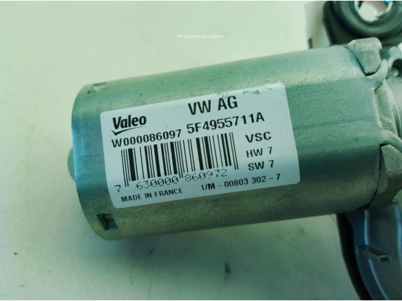 5F4955711A MOTOR LIMPIAPARABRISAS TRA SKODA OCTAVIA III (5E3, NL3, NR3)|Desguaces La Cabaña