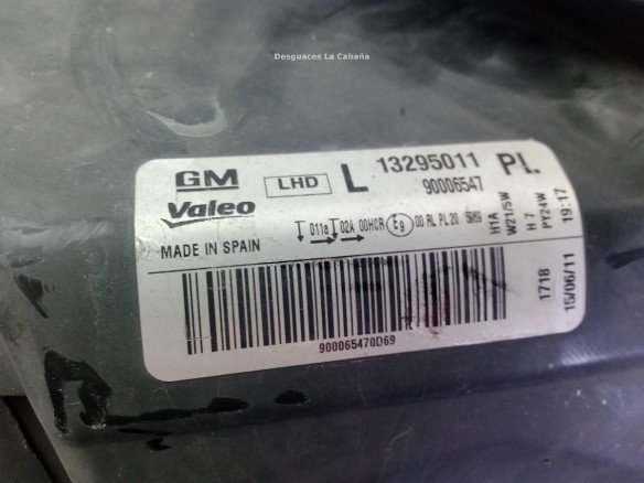 95510689 FARO IZQUIERDO OPEL CORSA D (S07)|Desguaces La Cabaña