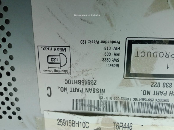 25915BH10C DISPLAY NISSAN QASHQAI +2 (JJ10E)|Desguaces La Cabaña