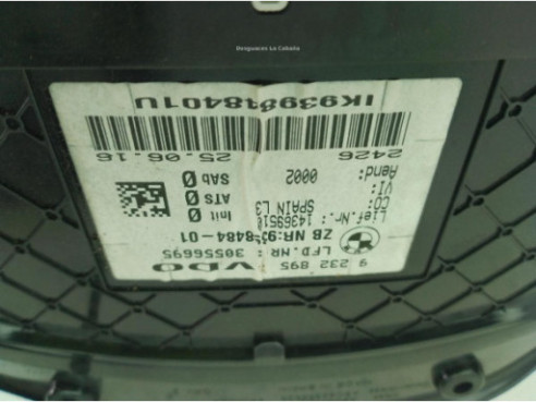 9398484 CUADRO INSTRUMENTOS BMW 4 Gran Coupe (F36)|Desguaces La Cabaña