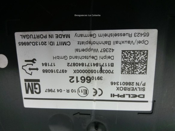39106612 MODULO ELECTRONICO 2 OPEL INSIGNIA B Grand Sport (Z18) |Desguaces La Cabaña