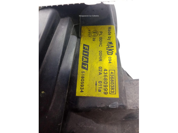 0000051805934 FARO DERECHO FIAT DOBLO Cargo (223_)|Desguaces La Cabaña