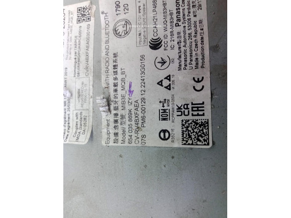 654035869K MODULO RADIO SKODA KAMIQ (NW4)|Desguaces La Cabaña