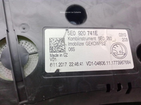 5E0920781E CUADRO INSTRUMENTOS SKODA OCTAVIA III (5E3, NL3, NR3)|Desguaces La Cabaña