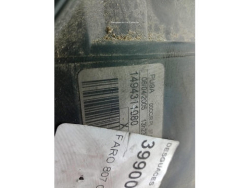 FARO DERECHO PEUGEOT 807 (E)|Desguaces La Cabaña
