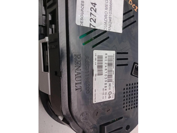 RNI248103988R, CUADRO INSTRUMENTOS RENAULT MEGANE III Fastback (BZ0_)|Desguaces La Cabaña