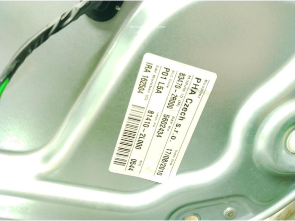 834712R000 ELEVALUNAS PUERTA LAT TRA IZQ HYUNDAI i30 (FD)|Desguaces La Cabaña