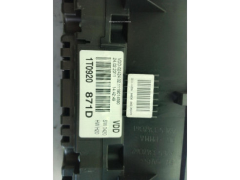 1T0920871D CUADRO INSTRUMENTOS VW TOURAN (1T3)|Desguaces La Cabaña