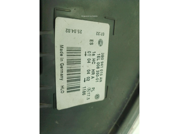 3B0941015AN FARO IZQUIERDO VW PASSAT (3B3)|Desguaces La Cabaña